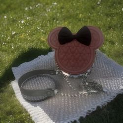 Loungefly Minnie Ears Bow Burgundy Crossbody