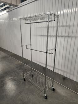 Metal Rolling Clothes Rack
