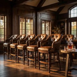 Free Delivery 7 Frontgate Leather Chairs 