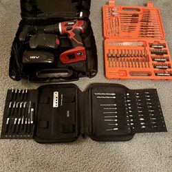 Brand New Skil 18v Variable Speed Drill + 150 Piece Drill And Bit Kit  