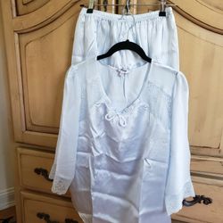 2 Sets Of New August Moon Silk Pajama Sets