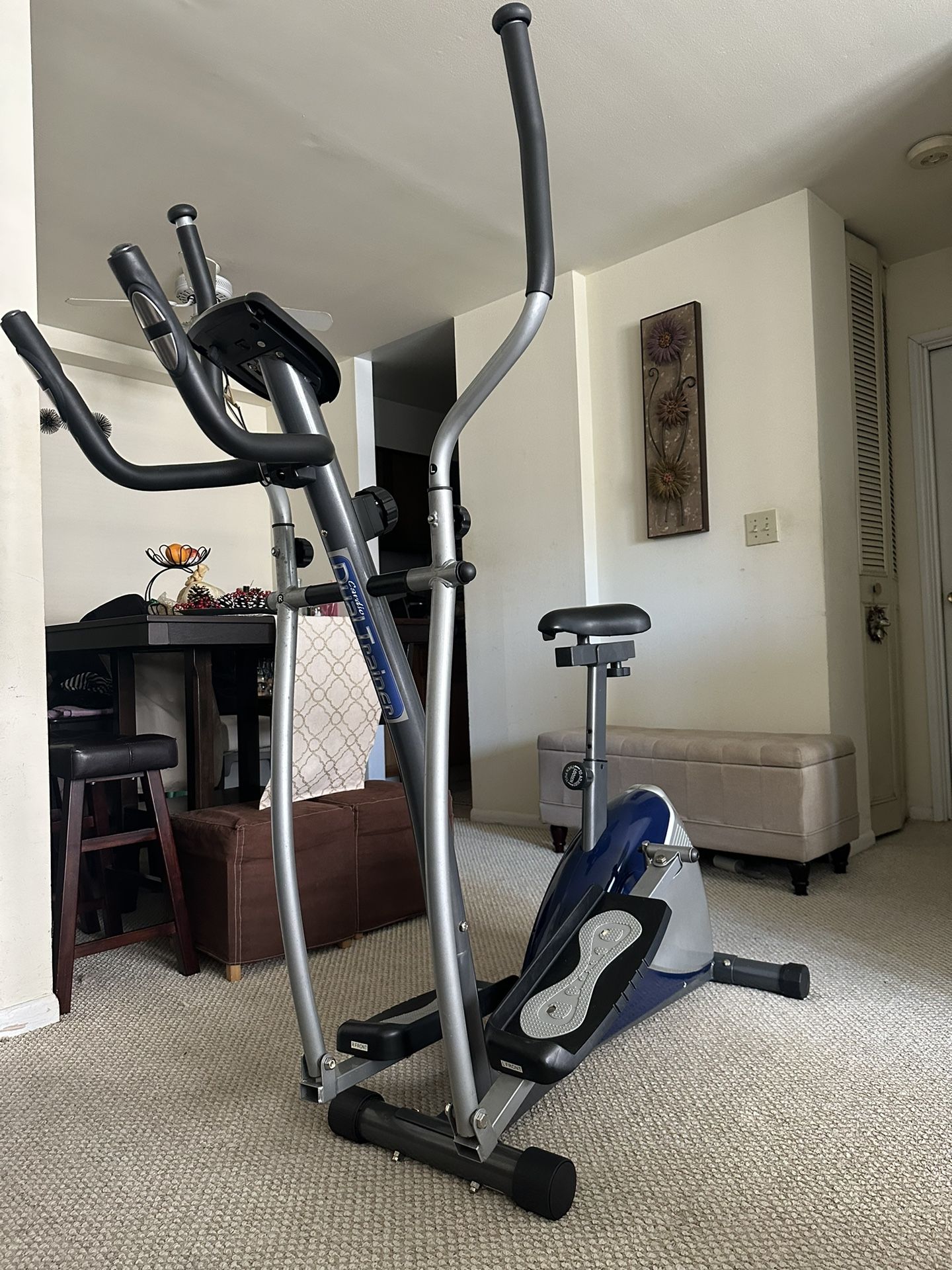 Elliptical Cardio Dual Trainer Workout Machine, Body Champ 