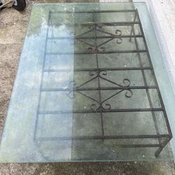 Glass Table On Metal Base