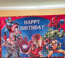 Avengers birthday decoration backdrop