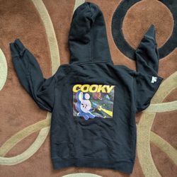 Rare BT21 BTS Space COOKY Zip Up Sweatshirt Size XL K-Pop