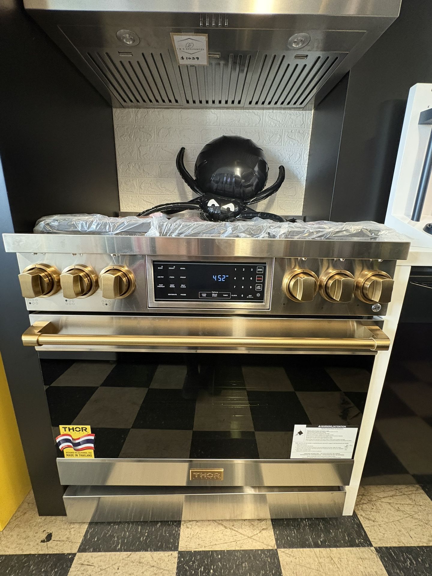 36” THOR Gas Range with Tilt Panel in Stainless Steel/ Bronze - Gordon Ramsey Series