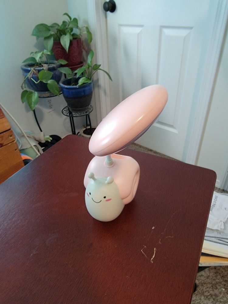 Pink & White Snail Lamp
