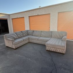 FREE DELIVERY - Ashley Furniture Large Gray Sectional Couch W/ Chaise