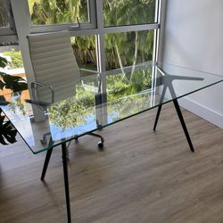 Modern Glass “Magis baguett “ Desk / Dining Table - 2 Units Available