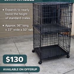 Double Kennel 50 Inch Height. 
