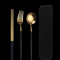 3Pcs Stainless Steel Portable Cutlery Set 