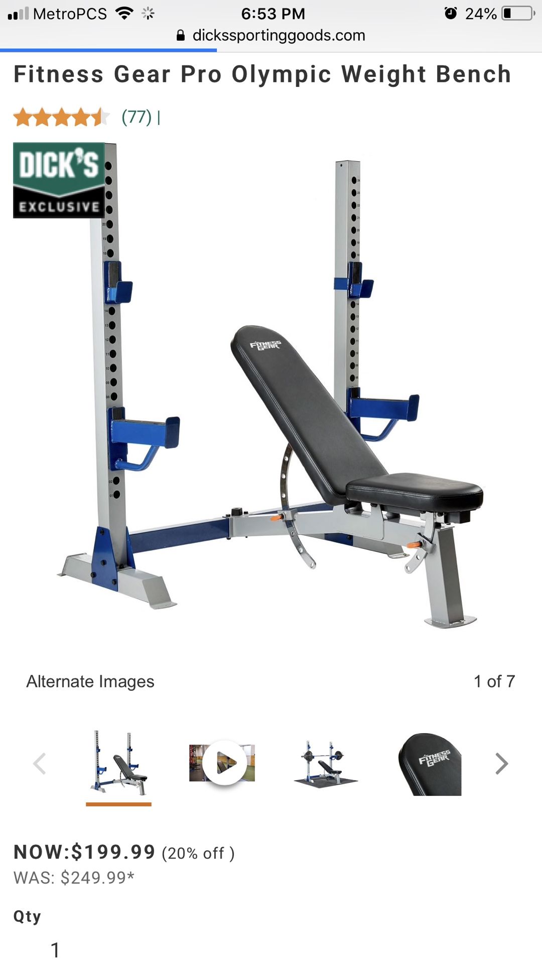 Fitness Gear Pro Olympic Weight Bench , gym bench , gym equipment banco de ejercicios