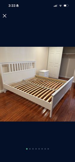 IKEA HEMNES King Size Bed Frame White Excellent Condition Like New