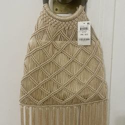 NEW  WITH TAG BOHO MACRAME SMALL TOTE BAG