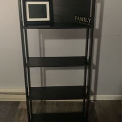 Black Shelve & Digital Picture frame 