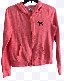 PINK victoria secret women’s zip up hoodie Medium