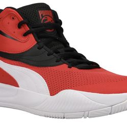 Puma Mens Triple Mid Basketball Sneakers Shoes - Red