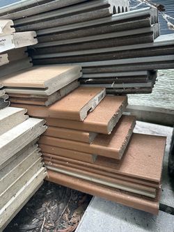 Timber tech dark teak composite decking boards