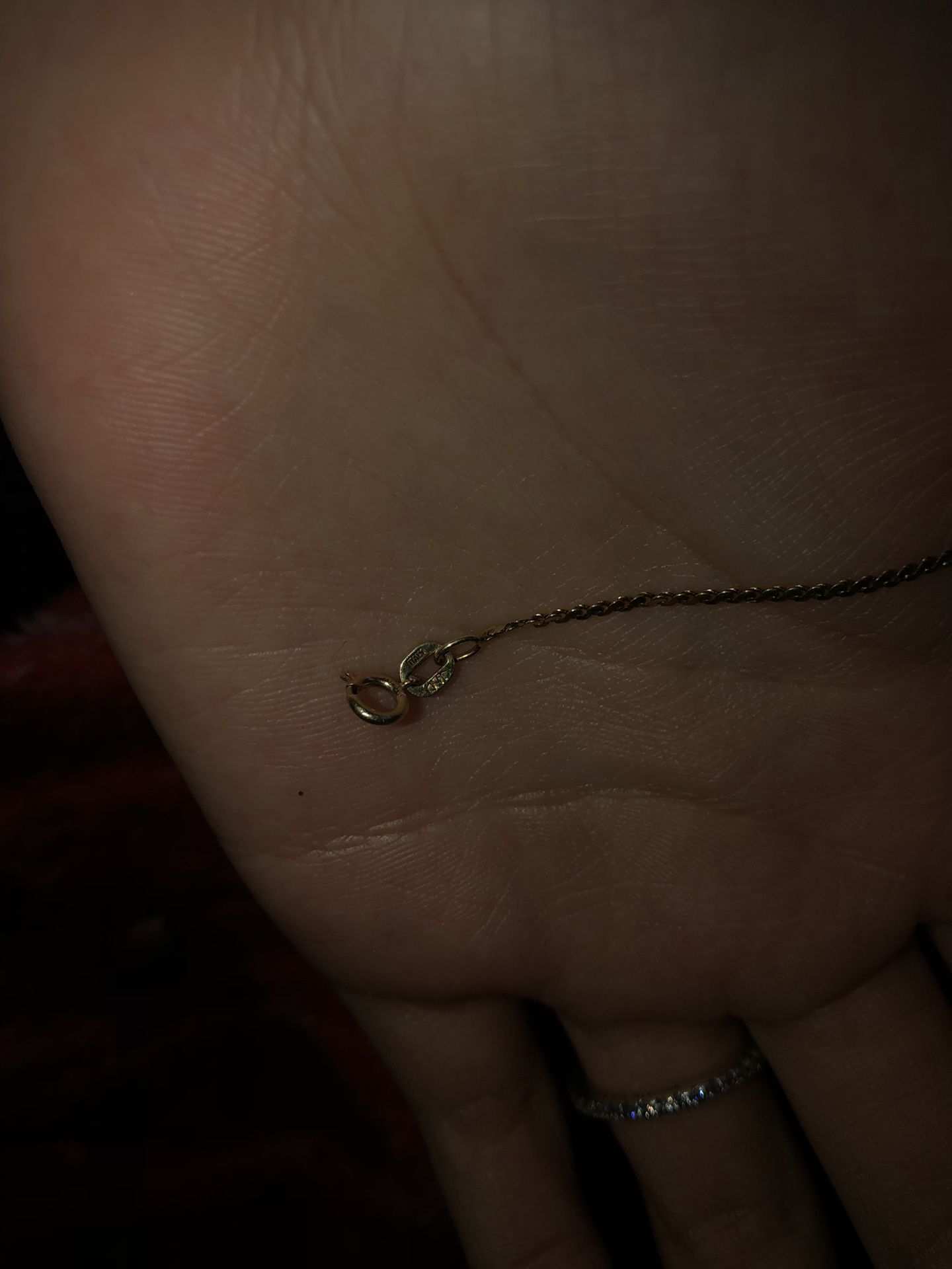 14k gold anklet with heart
