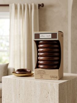 Wooden Curtain Rings Allen + Roth 275048 Walnut Rings 2” inner Diameter (3) Packs of 7