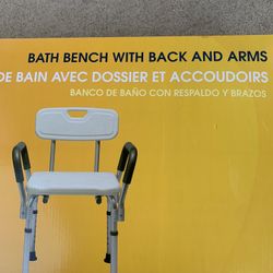 Bath Bench With Back and Arms