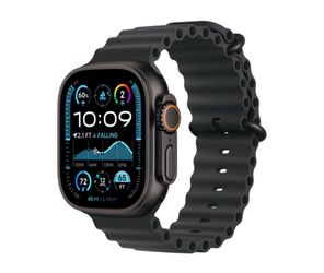 Apple Watch Ultra 2 GPS + Cellular 49mm Titanium Case (2024) Black Black Ocean Band Adjustable Strap