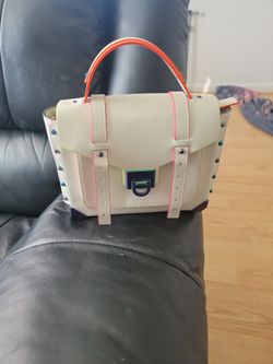 Michael Kors Leather Satchel White Neon Brand New