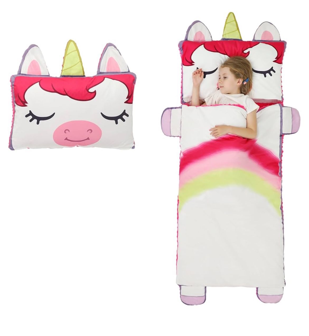 Wizland Kid Sleeping Bag-Thick Large Cut Sleeping Bag 61.8"×28.3" for Kindergarten -Removable Flanne