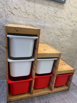 IKEA TROFAST SOLID PINE STORAGE WITH BINs - Local Delivery for a Fee - See My Other Items 😃