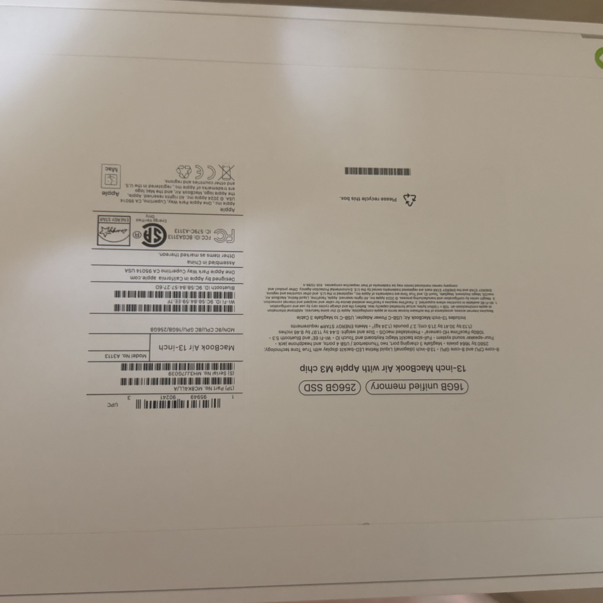 MAC BOOK AIR 2024
