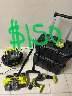 One+HP Ryobi tool set with toolbox