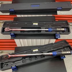 🎄 1 QUINN  1/2 in. Drive Torque Wrench offers precise torque control from ( 50 to 250 ft-lb )... Value $150