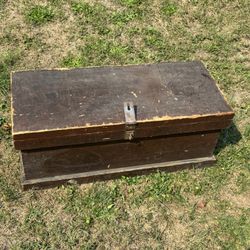 Antique Hand Made Wooden Chest