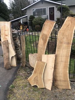 live edge slabs - Walnut maple cherry
