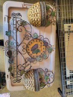 Hanging Baskets And Wine Holder