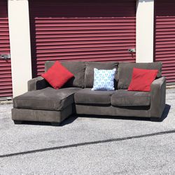 FREE delivery - Clean Sectional L Shape Couch Sofa Set, Gray