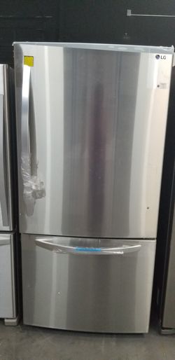 Refrigerator Stainless Bottom Freezer LG 33"W $39 Down Payment Only