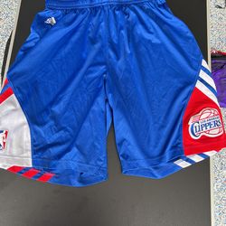 Clippers NBA Game Shorts Authentic Adidas Size Large 