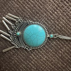 Turquoise Silver Necklace 