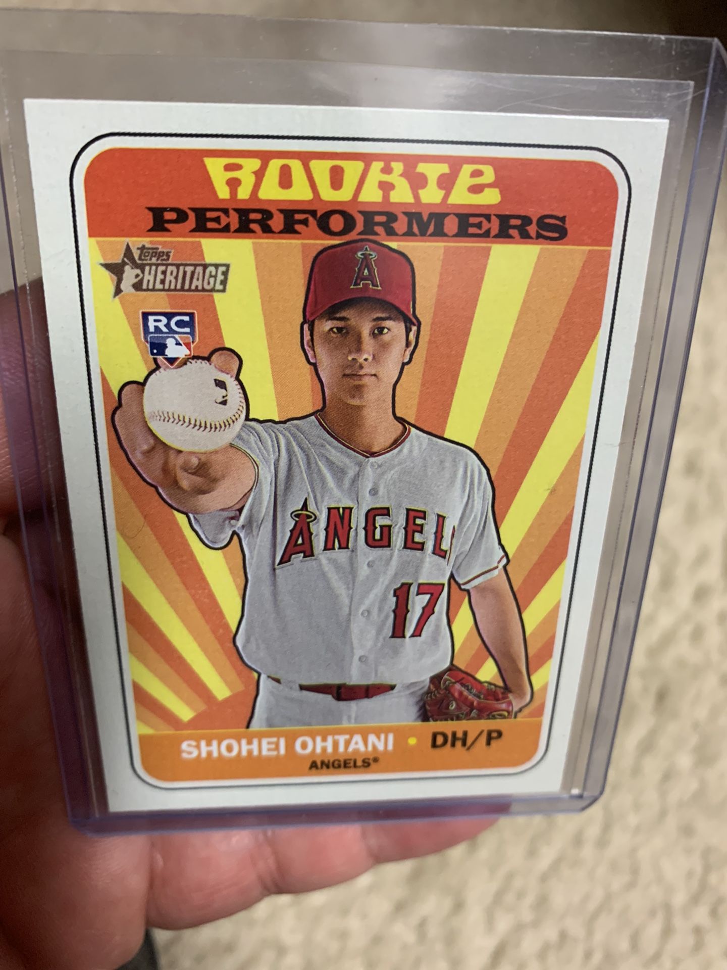 2018 Topps Heritage Color Swap Shohei Ohtani ROOKIE RC for