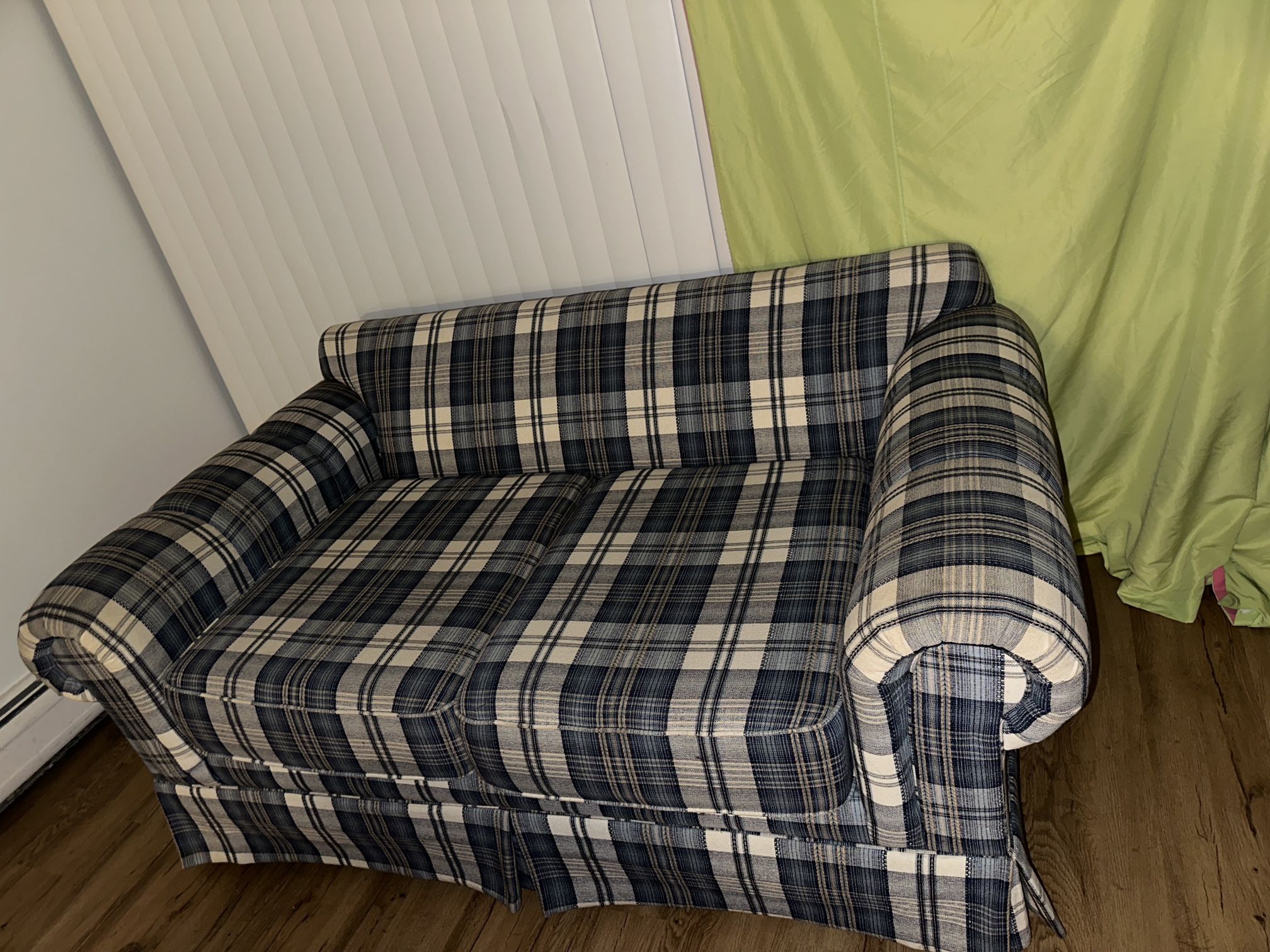 Blue Plaid Couch
