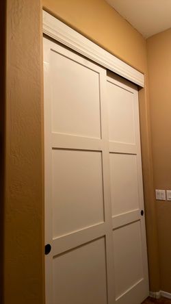 Doors with the track front and back view