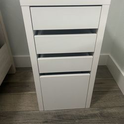 White Four Drawer Cabinet