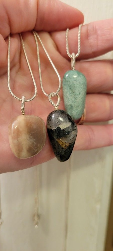 3 Gemstone Necklaces ($15 sep)