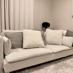 Ikea Soderhamn Sofa w/ white cover or Hildared dark blue