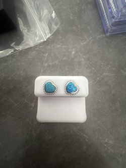 Heart Earrings Sterling Silver