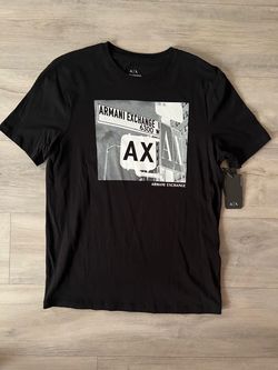 Armani Exchange Black Graphic T-Shirt