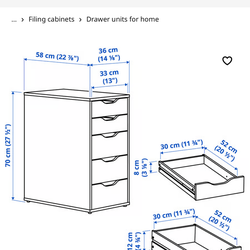 Set of two : IKEA -Alex drawers