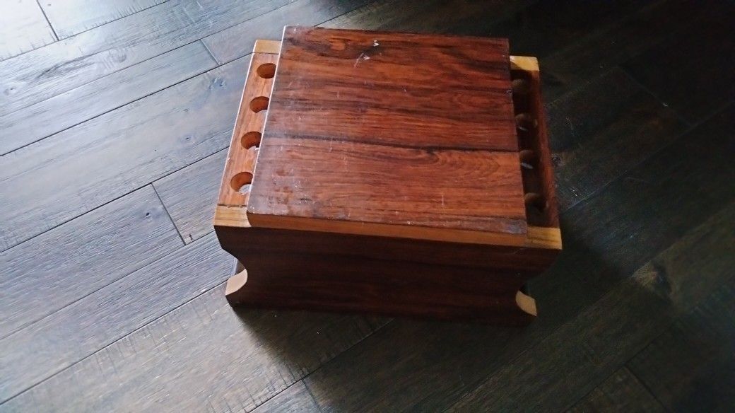 cigar wood holder and humidifier