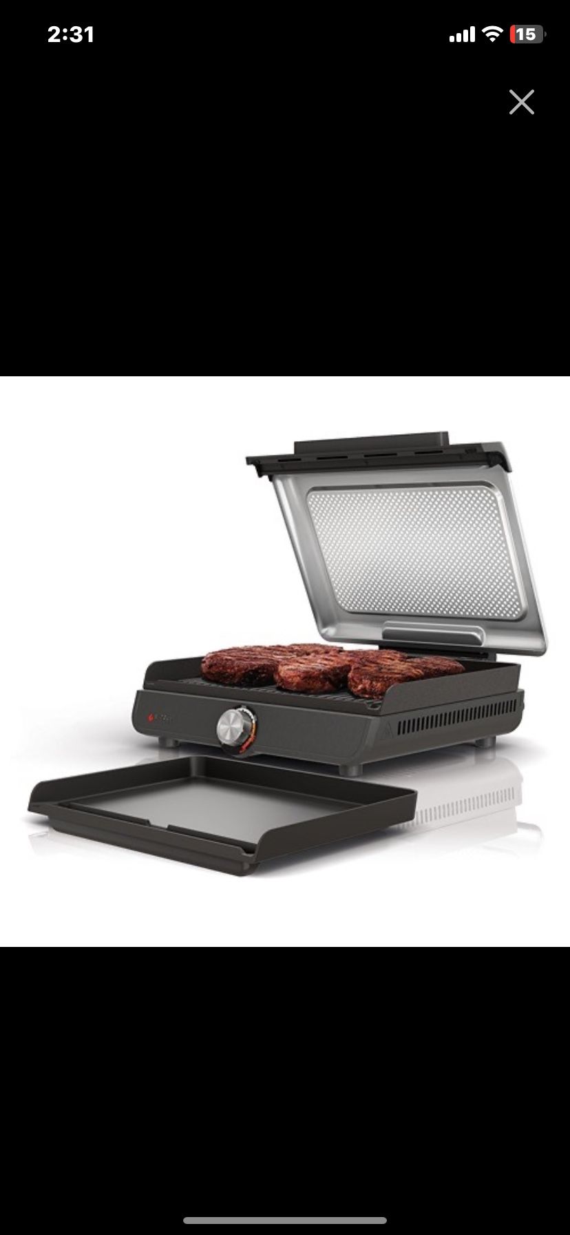 BBQMall Portable Grill Table Cart for Ninja Woodfi